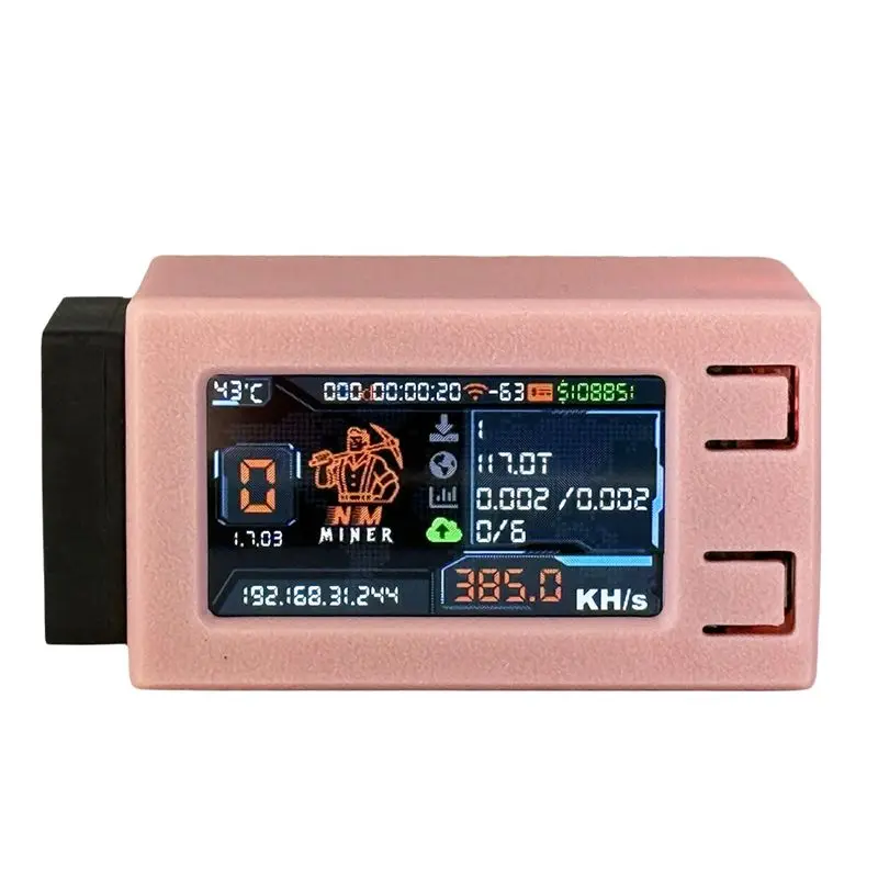 AT21-BTC Solo Lottery Miner Bitcoin Crypto Miner BTC Miner Nerd Miner With Cool Fan Nmminer Nerdminer V2 Pro Max 390KH/S