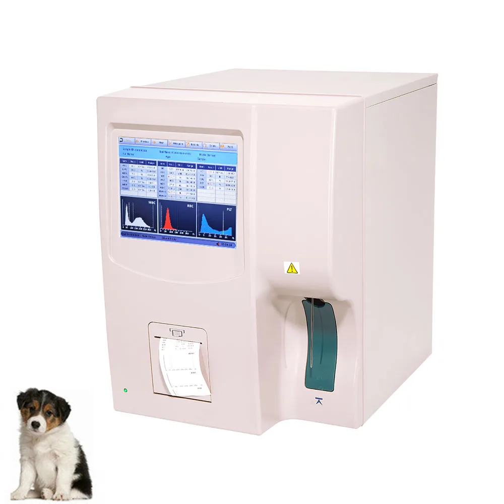 3 Part Fully Automatic Veterinary Hematology Analyzer 7.0inch LCD Monitor Electric Powered Blood Analysis Cell Blood Counter