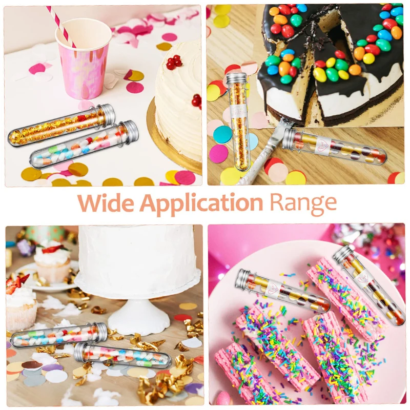 2 Pcs Clear Plastic Test Tubes 30ml Small Plastic Bottles 50ml