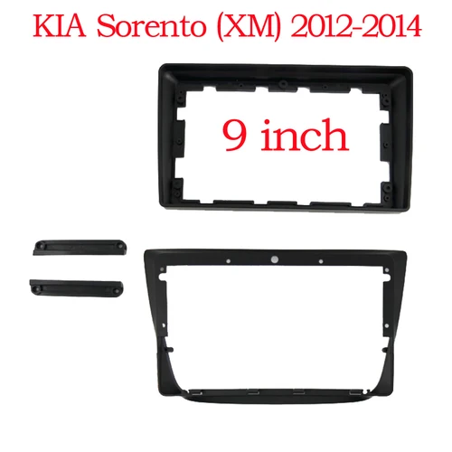 Imagen 2 del producto Fascia de Radio de coche para KIA SORENTO 2013, marco de 9 pulgadas, reproductor de DVD estéreo, instalación de Panel embellecedor envolvente, bisel de placa frontal de doble Din