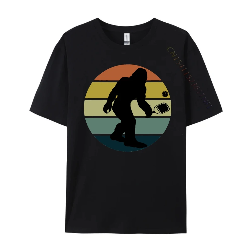 Funny Pickleball Bigfoot Playing Pickleball Sasquatch Grpahic Tee Anime Easter Sunday