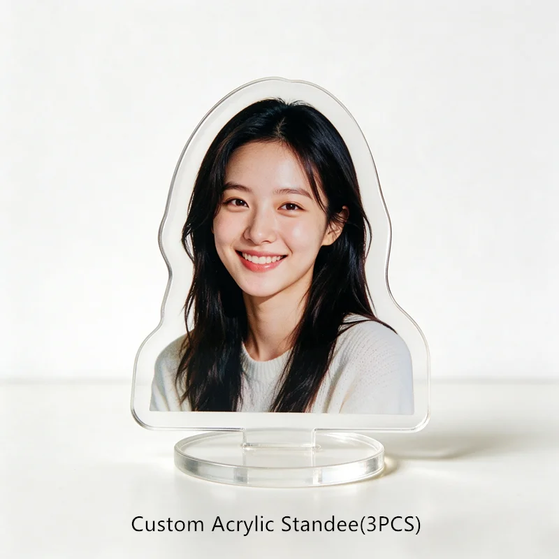 Custom 3PCS Small Acrylic Products Clear Pet Anime Photo Standee Customized Your Desktop Ornament Stands For Business Gifts