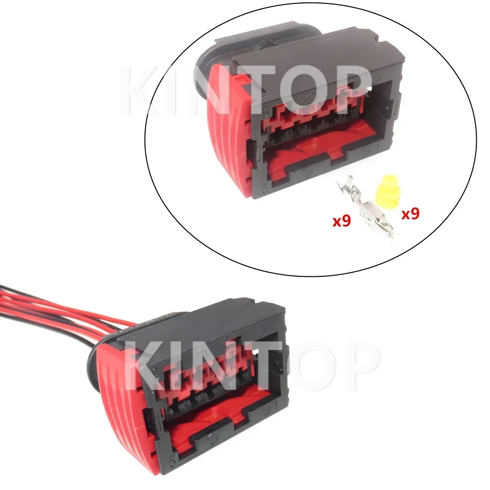 

1 Set 9 Pins AC Assembly Auto Waterproof Wire Cable Socket 953482-1 Car Plug with Terminal Auto Replacement Plug Accessories