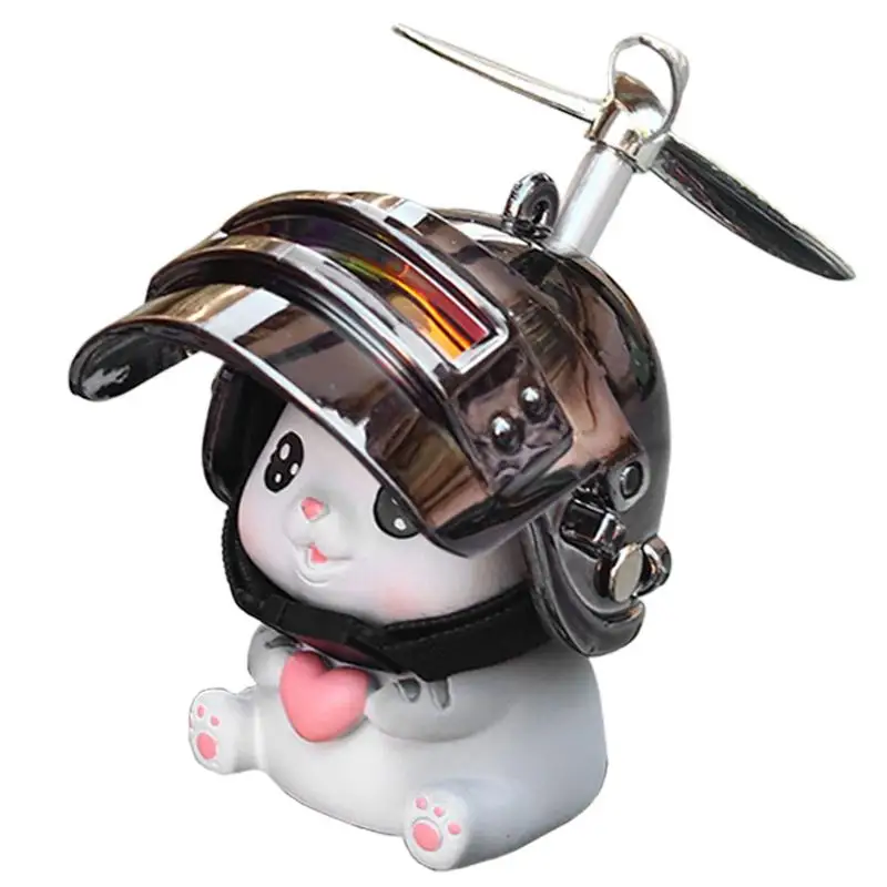 

Bike Cat Motorcycle Decoration Handlebar Kids Ornaments Cartoon Doll With Helmet Airscrew Handlebar