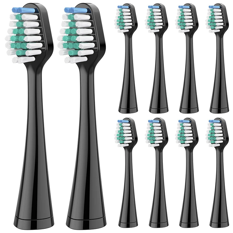 Replacement Toothbrush Heads for AquaSonic Duo and Home Dental Center Electric Toothbruh Soft Bristle for Gentle Clean 10 pieces