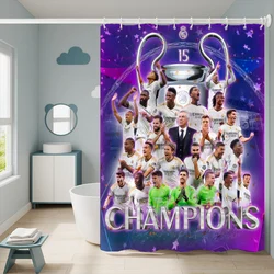 Waterproof Shower Curtain Bathroom Curtain C-champions League Real M-madrids Curtains Accessories Bath Fabric Set the Anti-mold