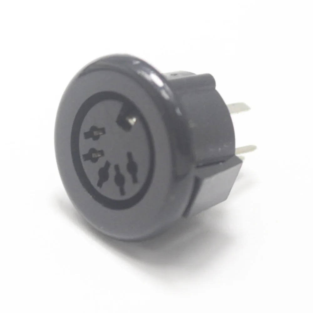 2pcs DIN 5P Female Jack Cable Connector with S terminals 5Pin Large Keyboard Panel Mount Solder Chassis Socket Adapter