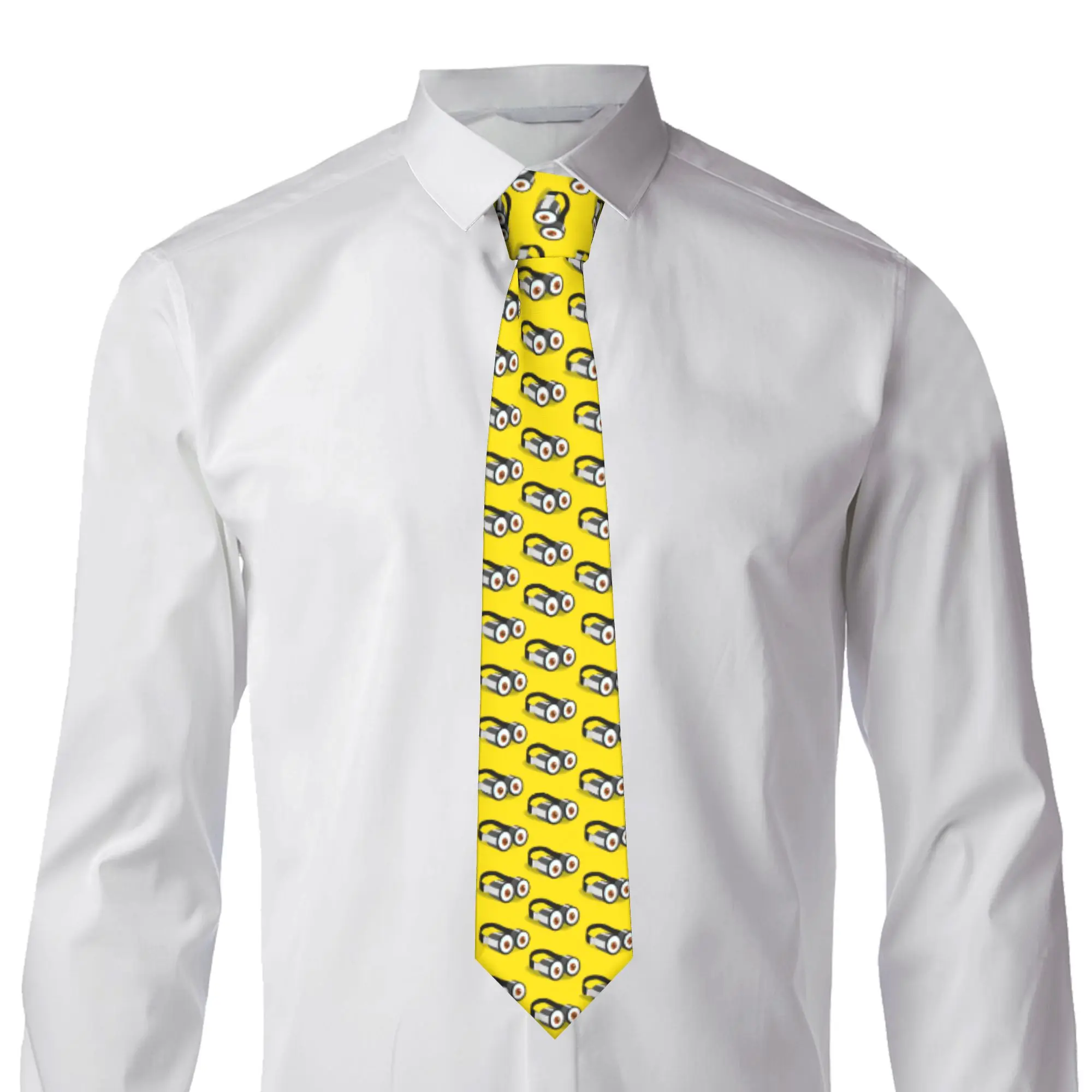 Custom M-Minioned Cartoon Necktie Men Printed Necktie Anime Manga Four Seasons Fashion Tie Necktie For Birthday Gift