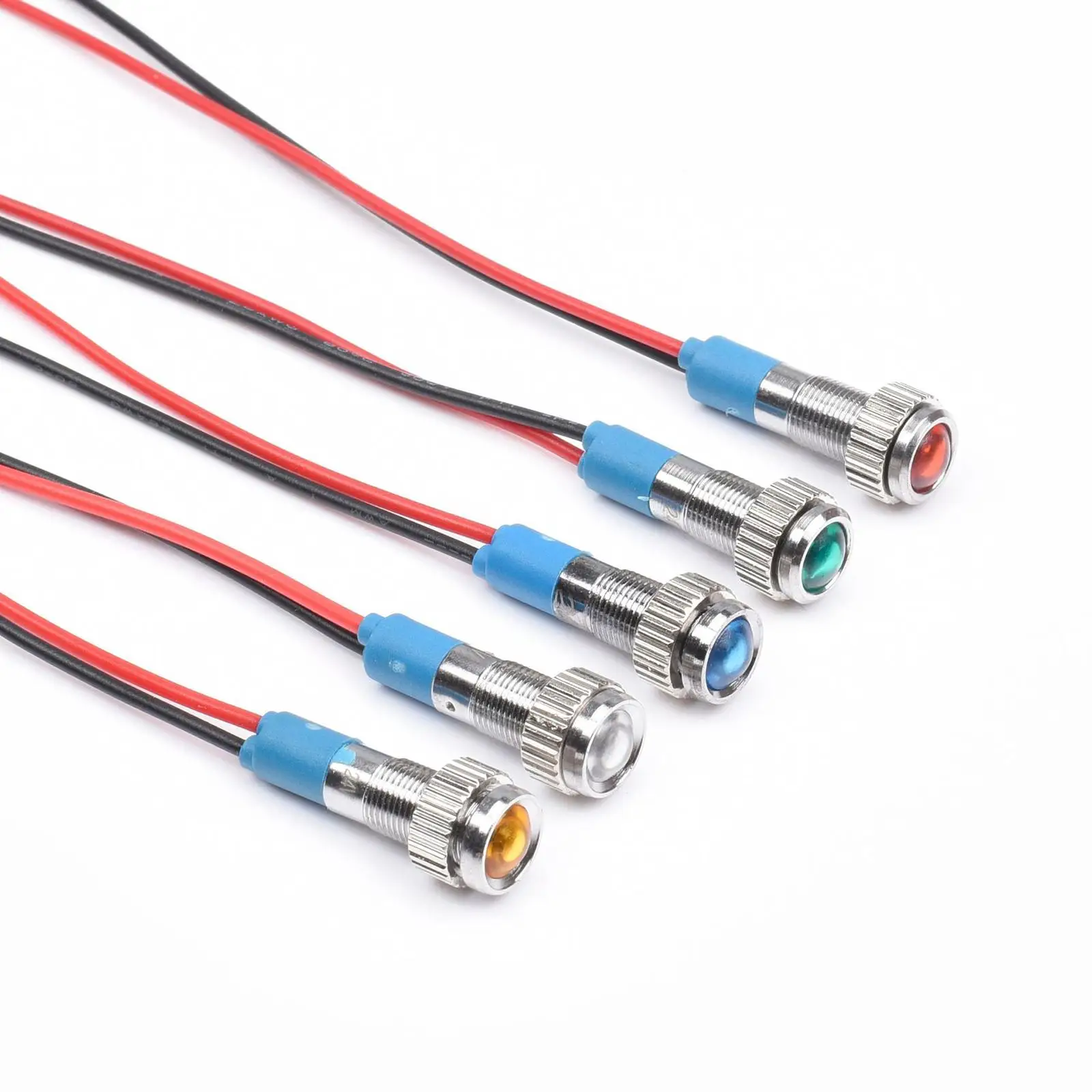 

5Pcs Metal LED Indicator Light Signal Lamp Auto Accessories for Motorcycle