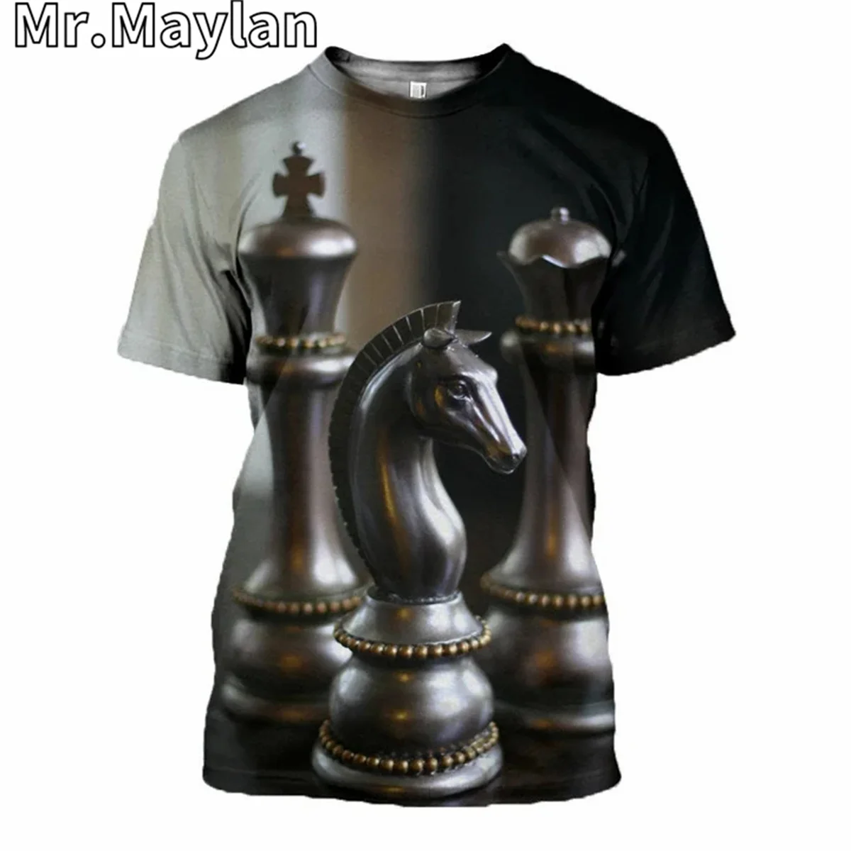 Chess Lovers- Queen Chess T shirt 3D Graphic Tshirt Men Women Ropa Casual Streetwear Hiphop O-neck Tee Shirt Men's Clothes-188