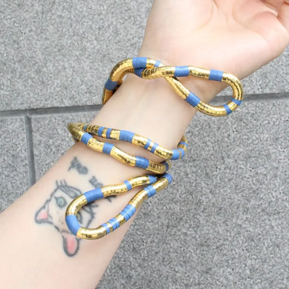 Creative Gift Alloy Bendable Snake Necklace Gold Color Silver Color Flexible Choker Punk Twistable Bracelet Jewelry Accessories