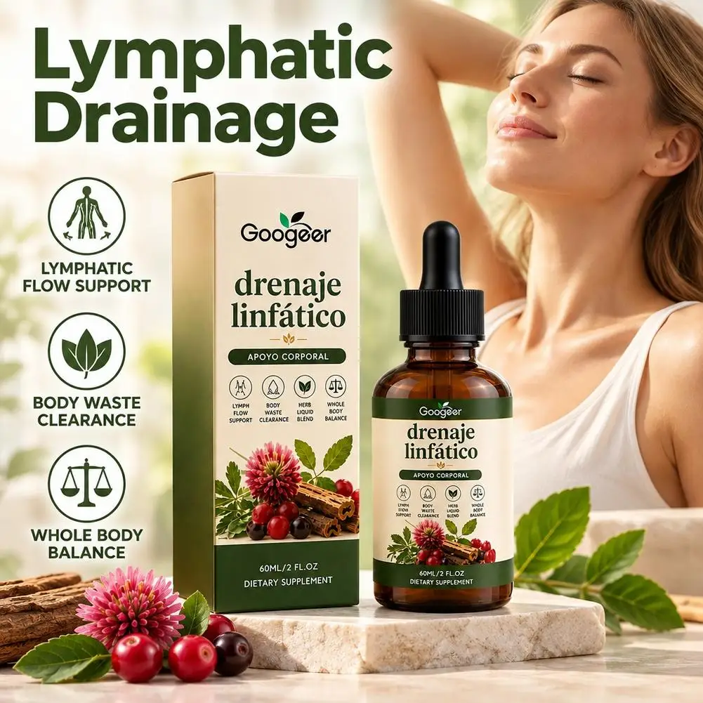 1/2/3Pcs Premium Lymph Support Natural Herbal Liquid Drops Serum Lymphatic Drainage Body Support Drops Body Swelling Relief