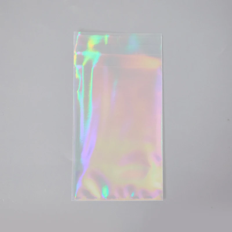 10PCS Transparent Laser Card Storage Self-adhesive Bag Protection Bag Colorful Stars Flowers Photo Protector Cards Shield Cover