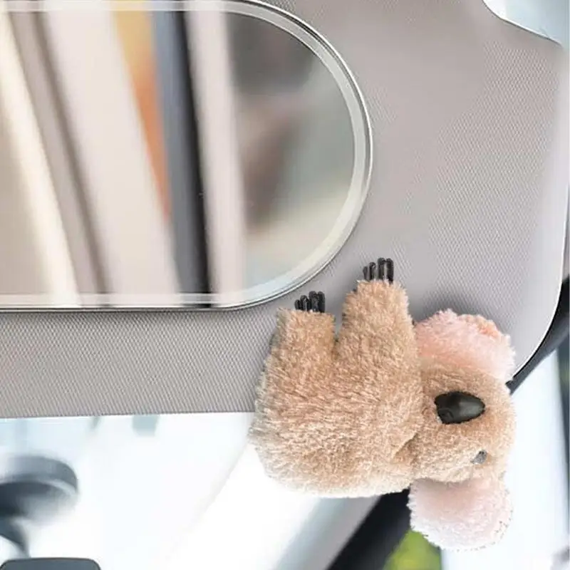 Decorazioni per interni auto Koala Peluche Koala carino Decorazione per schermo di controllo dello specchietto retrovisore automatico Visiera parasole Clip per carta Accessorio per auto