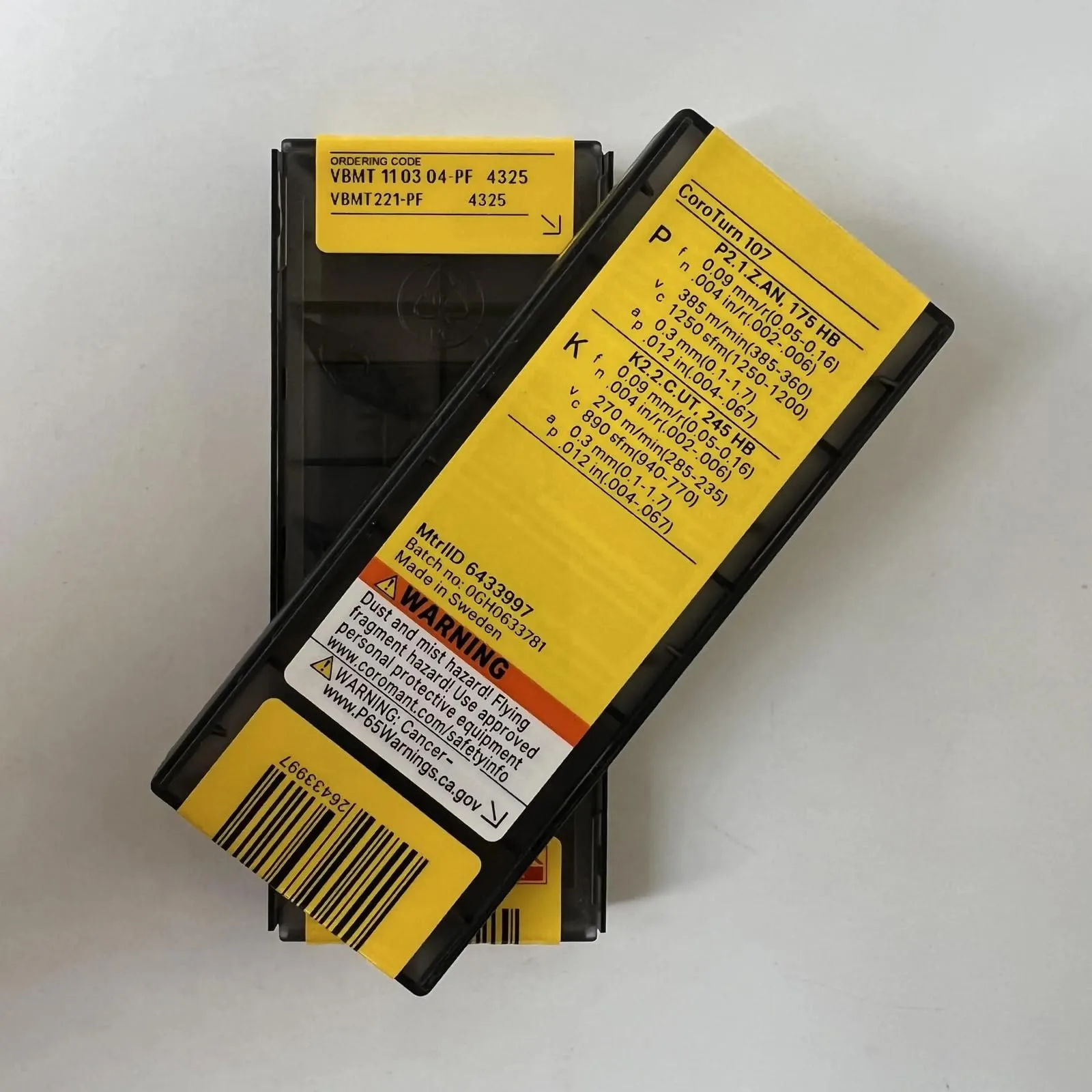 VBMT110304-PF 4325 / CNC lathe carbide blade 10 PCS