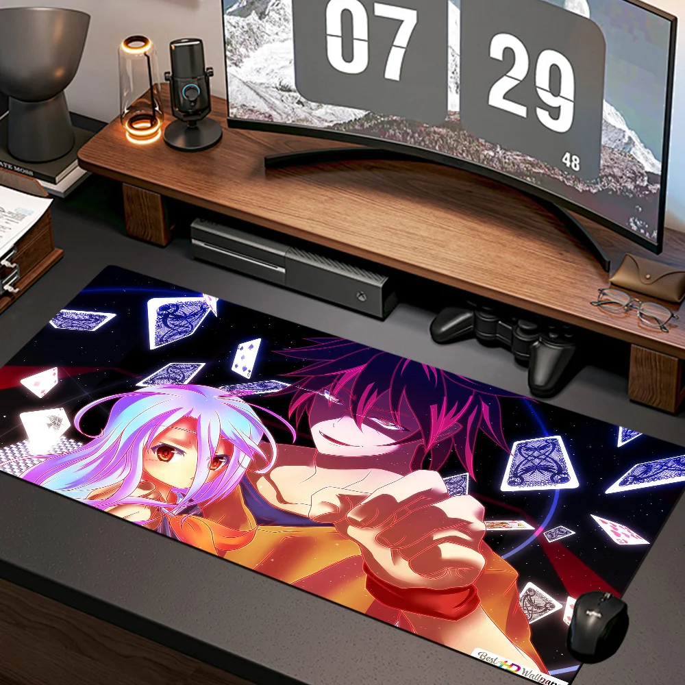 Anime Xxl Mousepad Company Notebook Gamer Computer Table Gaming Accessories No Game No Life Mousepad Desk Mat Laptop Pad Carpets