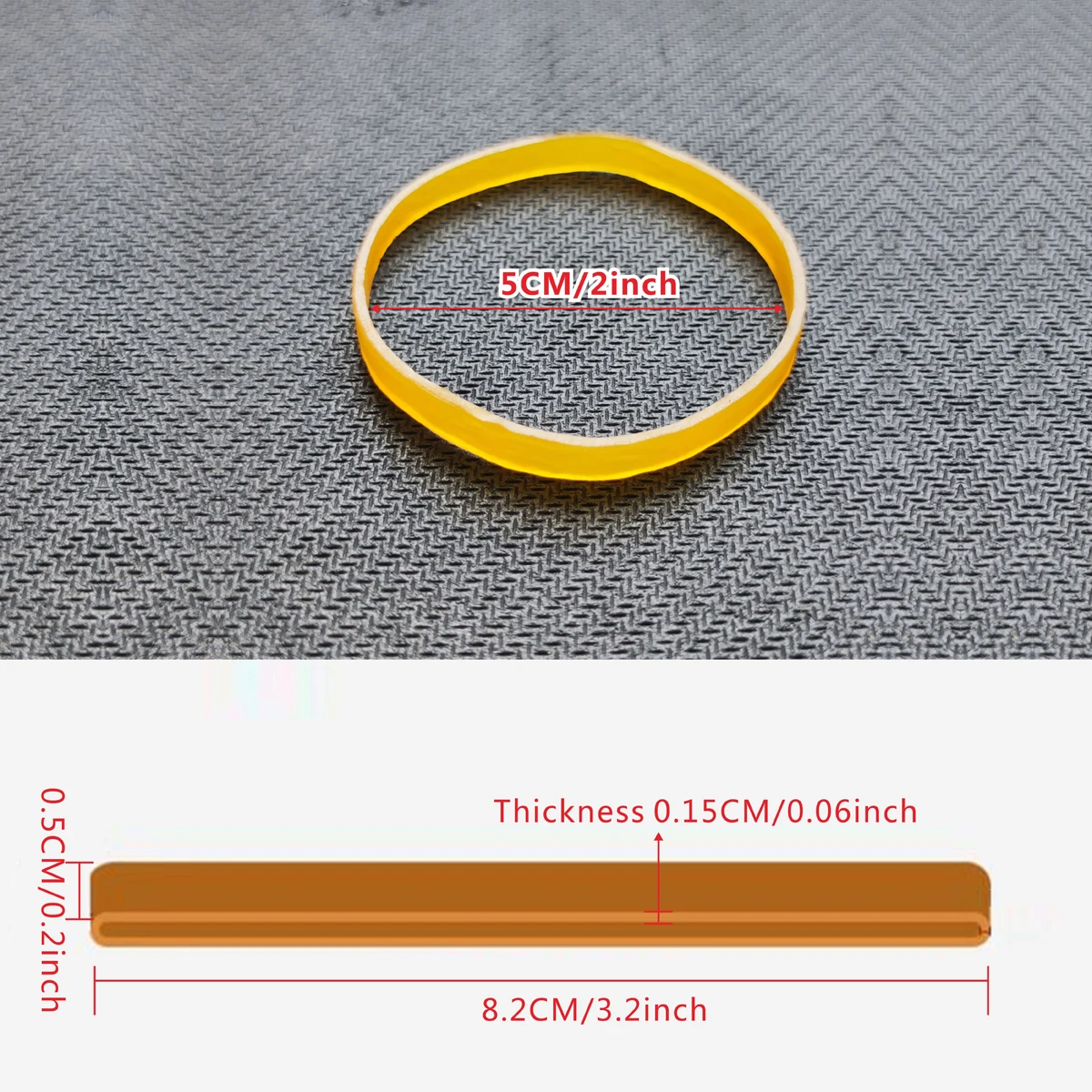 100pcs Yellow Nature Rubber Bands Industrial Ring Elastic Rubber Band Office Rubber Ring Strong Elastic Bands Stationery Holder