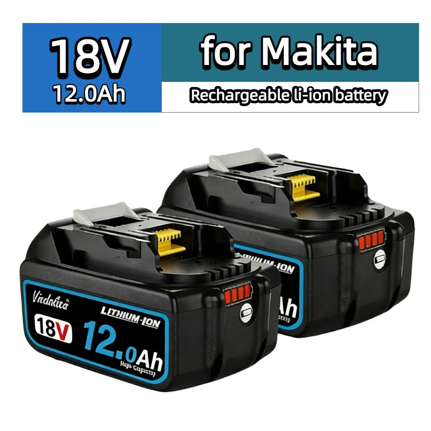 

Viedakes Original 8Ah HighPerformance Rechargeable 18650 Battery 18650 аккумуляторы 배터리 for makita 18v, Compatible with BL1815