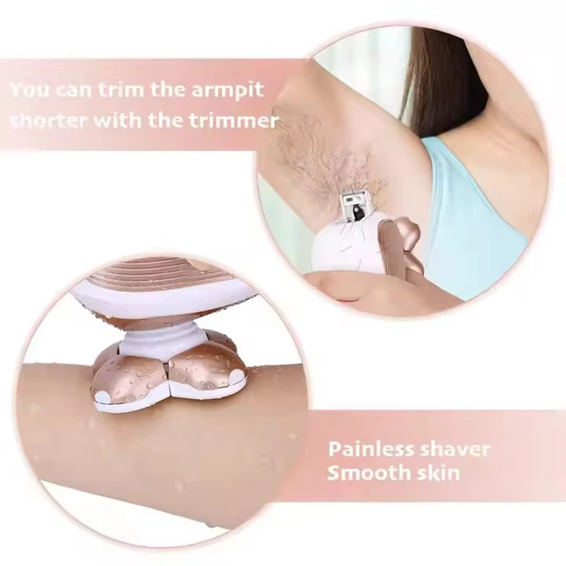 Electric Leg Shaver for Women Rechargeable Painless Lady Razor for Leg Face  Lips Body Underarms Armpit Female Bikini Trimmer