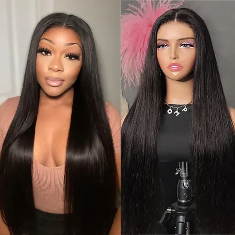 HD Bone Straight Lace Front Wig Hd Transparent Brazilian 30  Inch 4X4 Lace closure Human Hair Wigs For Black Women