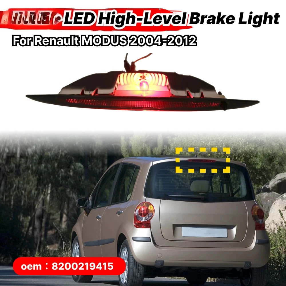 

Для Renault MODUS 2004-2012 автомобиля красный/черный светодиодный высокий крепление 3-й третий стоп-сигнал высокого уровня задний задний сигнальный фонарь 8200219415