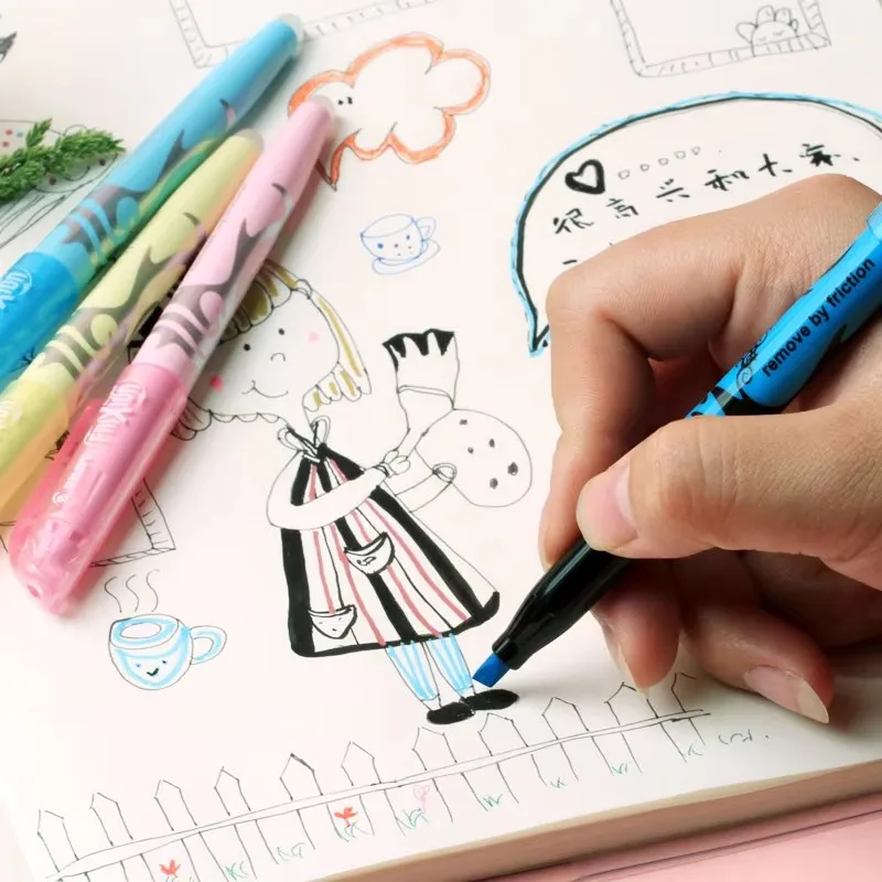 6/12pcs Japan Pilot FRIXION Erasable Highlighter Markers Pen Bookmarks Graffiti Painting SW-FL Art Stationery School Supplies view 4