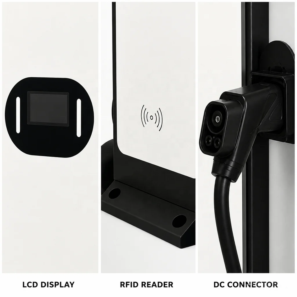 Customize New Commercial Floor-mounted Electric Car Charging Station 80kw Fast EV Charger DC Charging Station for EV - view 3