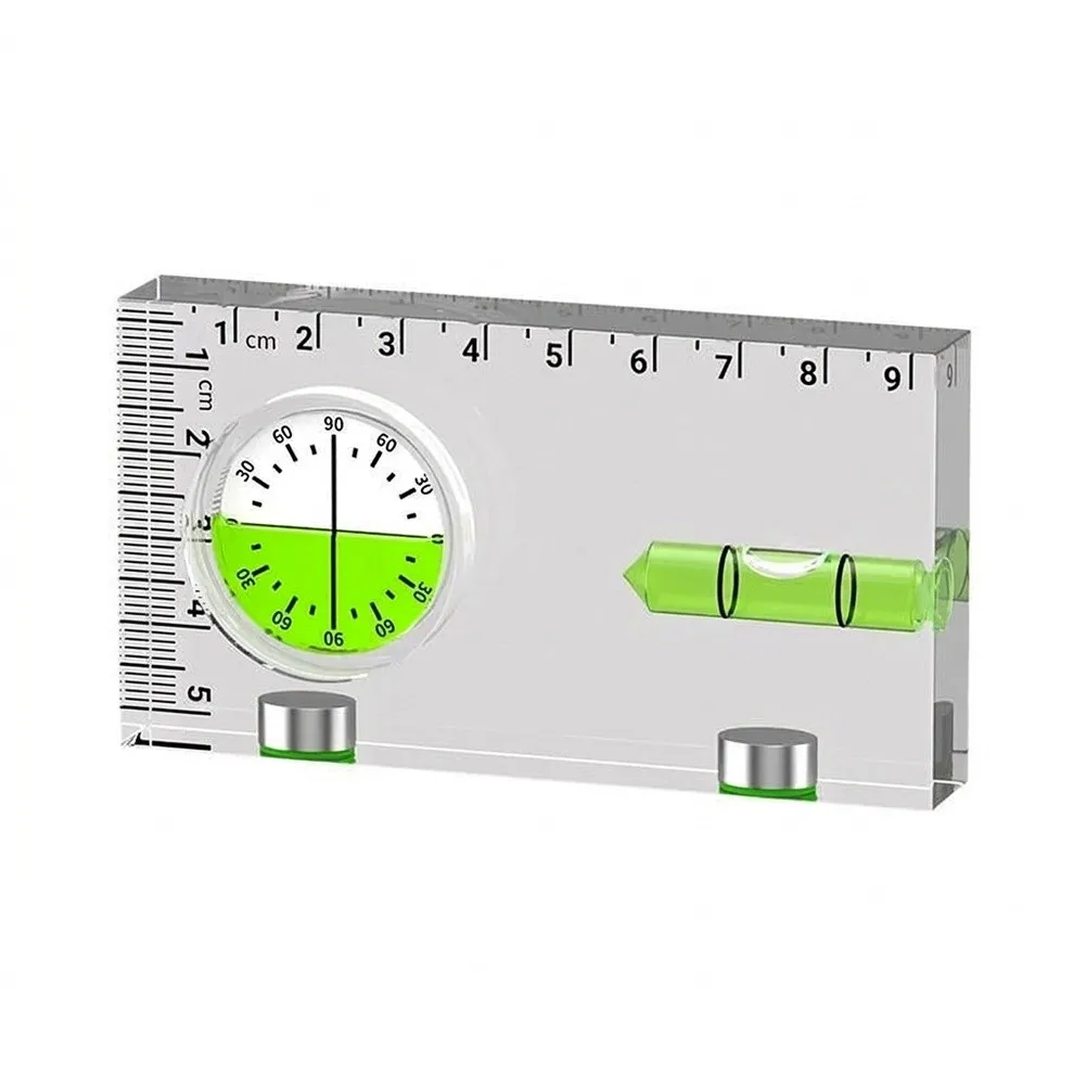 Portable Measuring Gauge Magnetic for acrylic Level For Precise Alignment Large Bubble Vial Clear Engraved Scale Six Measuring