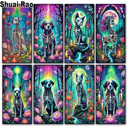 Cat Dog Horse Skull Diy Diamond Painting Sale Full Diamond Mosaic For Interior Large Home Decoration Abstract Gothic Art Gift
