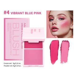 2IN1 Creme & Powder Blush Matte Natural Blush Eye Makeup Palette Long Lasting High Color Rendering Bright Pinky Patrick Ta Blush