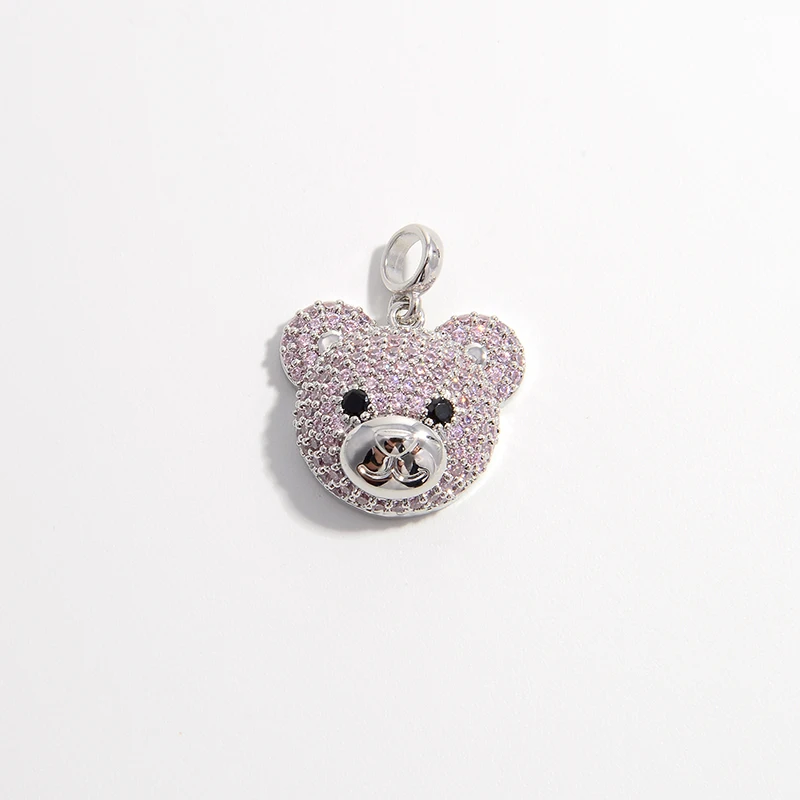Bear Charms for Jewelry Making Multicoloured Cute Bear Earring Charms Pendants Women Jewelry Materials :VD1284