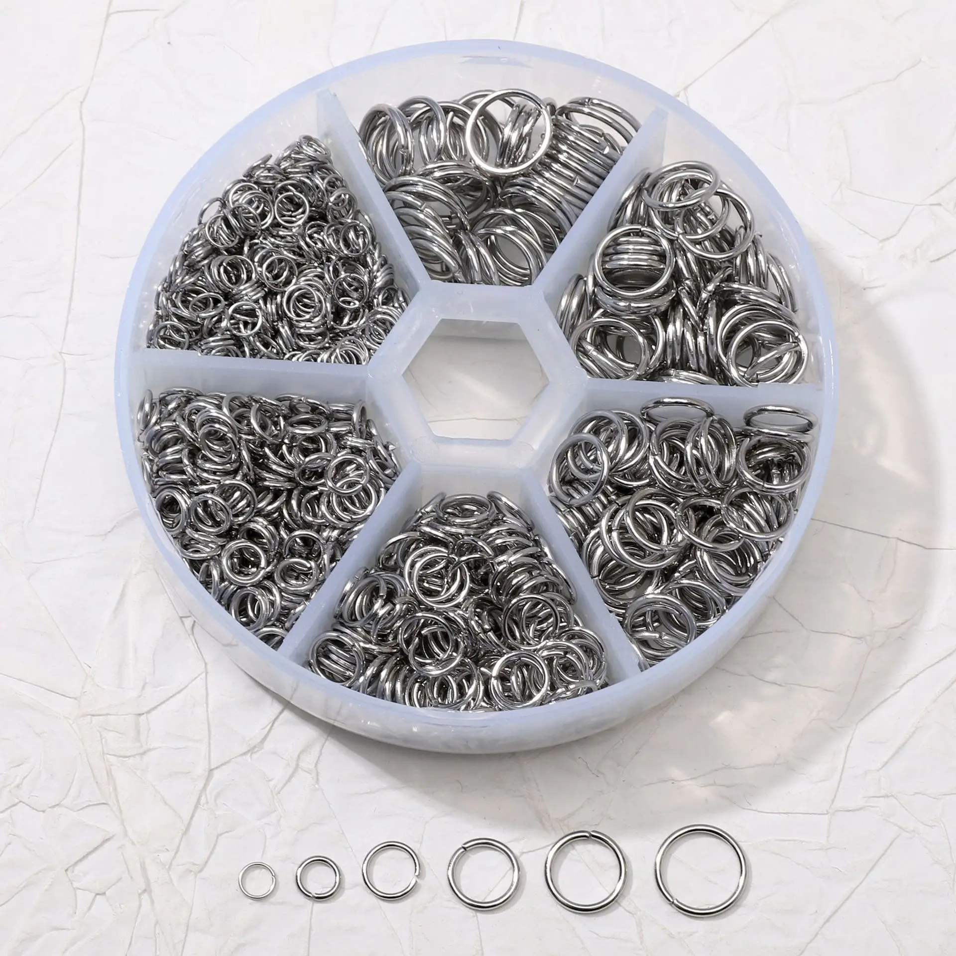 

1 коробка, 4-10 мм, открытые кольца для прыжков, двойные петли, разрезные кольца, комплект разъемов для DIY, серьги, браслет, принадлежности для изготовления ювелирных изделий