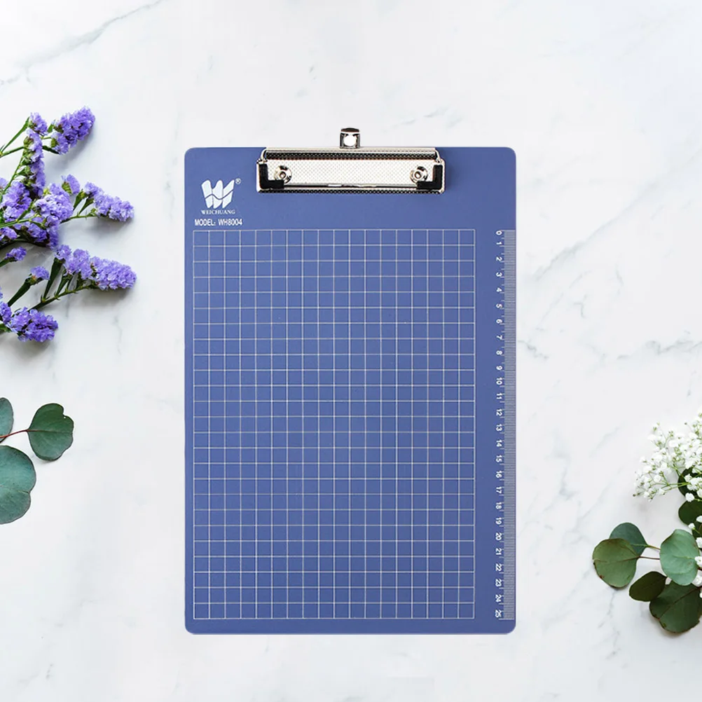 3 Pcs Lightweight Plastic Writing Pad Holder Rounded Corner Clipboard Paper Profile A6 Blue Office School Document