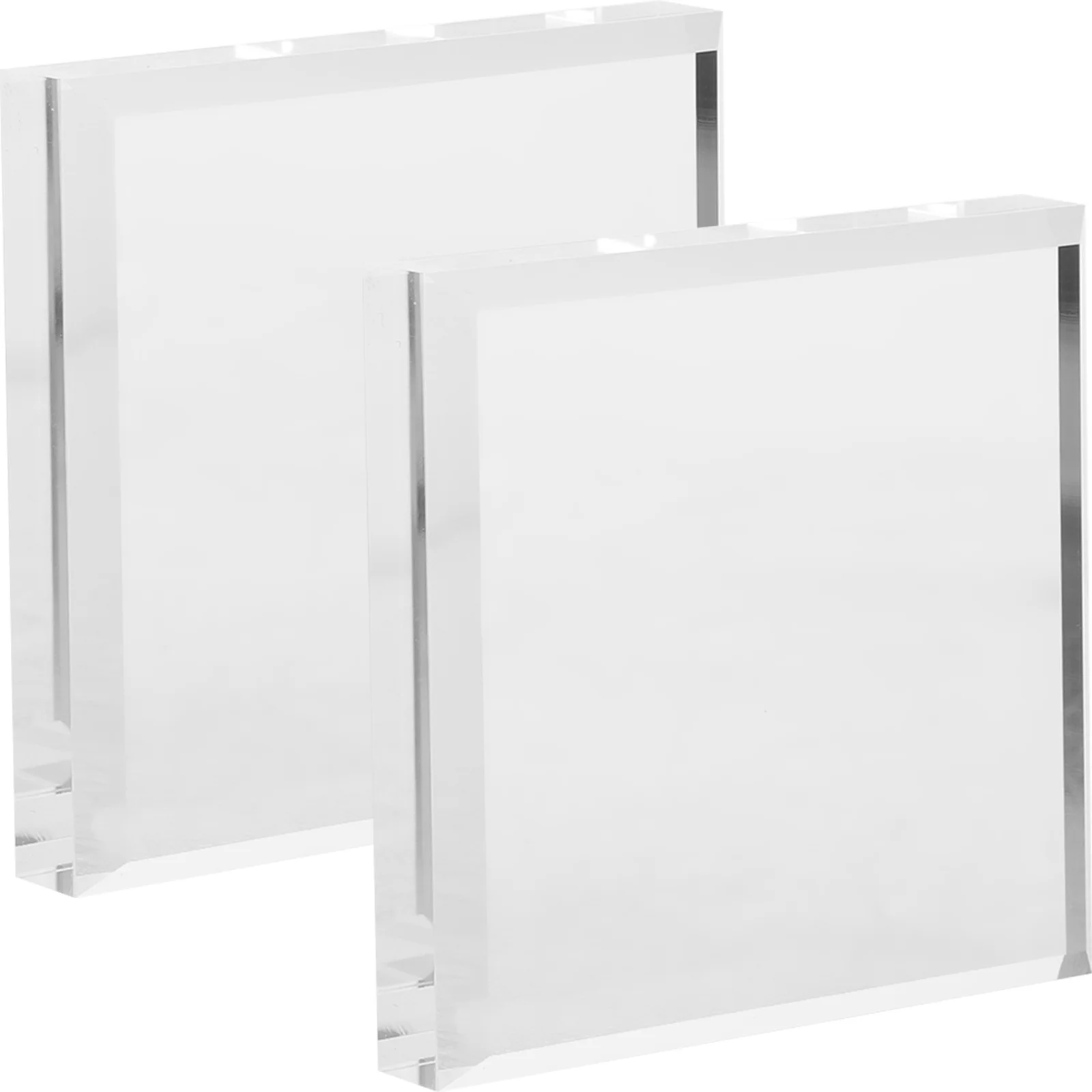 

2Pcs Clear Acrylic Display Block Jewelry Organizer Cosmetics Display Base Multipurpose Showing Stand