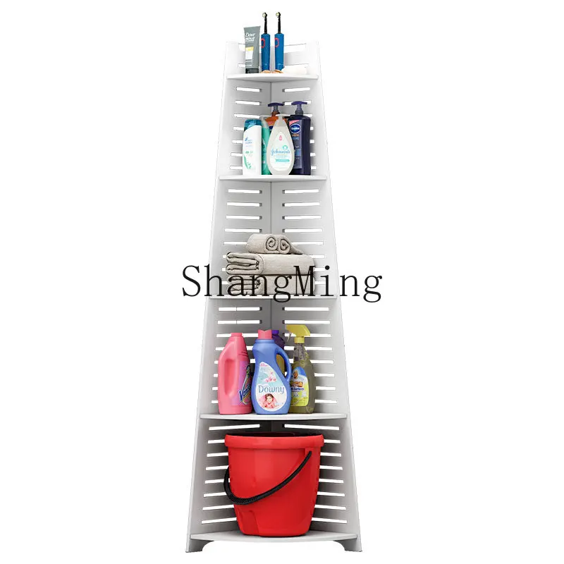 

ZYY toilet triangle rack floor-to-ceiling toilet toilet bathroom waterproof storage rack shelf