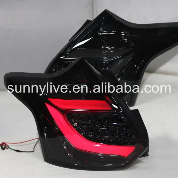 

Задний фонарь со светодиодной лентой для Focus 3 для FORD Hatchback 2012-2014 года, дымчатый черный TW