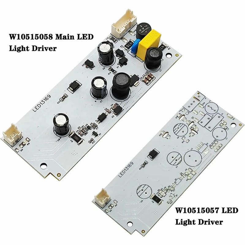 3Pcs Refrigerator LED Light Driver Board Kit W10515058+W10515057 For Whirlpool Kenmore Refrigerator LED Light Plate Easy To Use