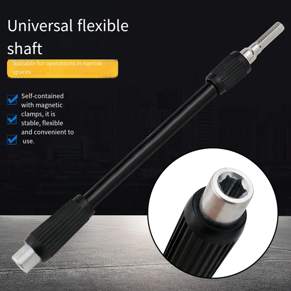 1pc Flexible Extension Shaft Strong Magnetic Grip 360 Degree Rotation For Screwdriver Bits Woodworking Tools Accessories