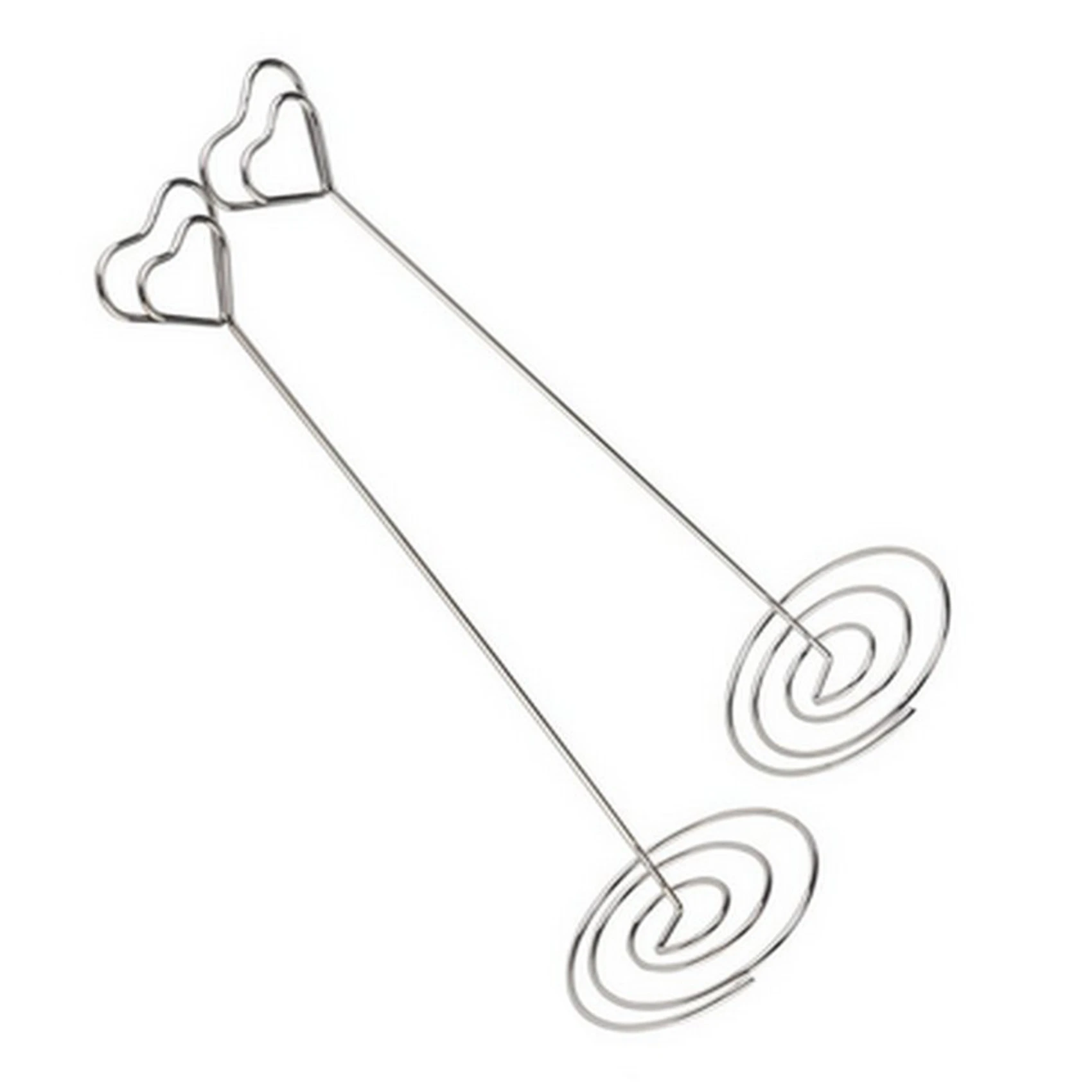 LICE-40 Pezzi Portamonete alto da 8,6 pollici Portamonete da tavolo a forma di cuore Supporti per foto Foto Nota Memo Clip per matrimonio