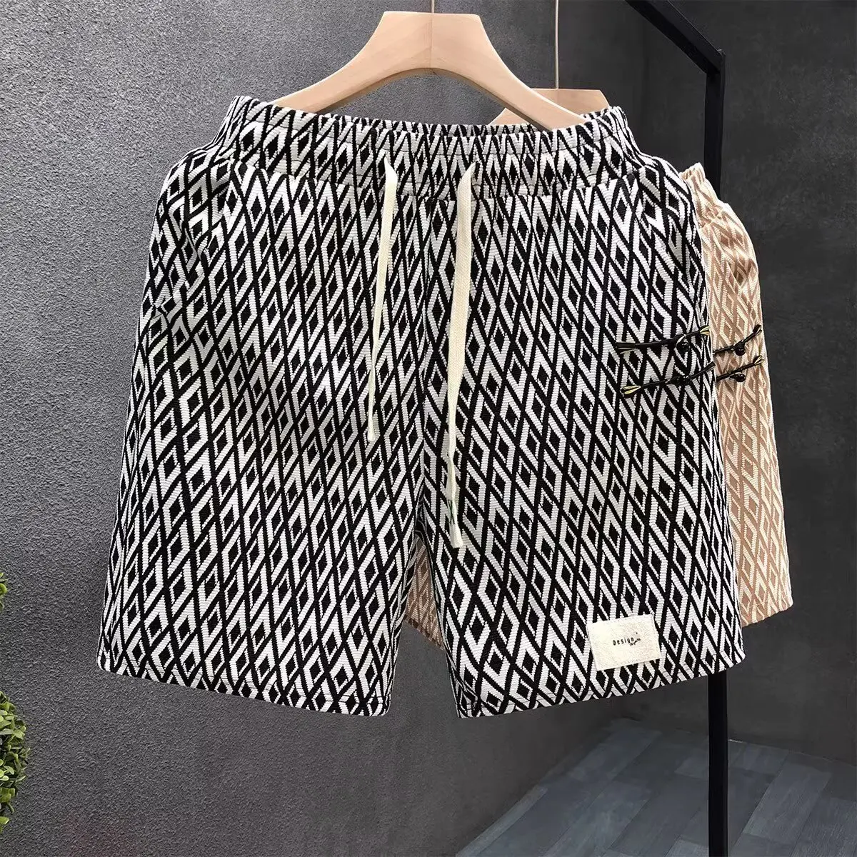 

Loose Fit Men's ort Pants Summer 2026 Trendy Design Large Size 250 Pou Diamond id Five-Quarter Length Casual orts