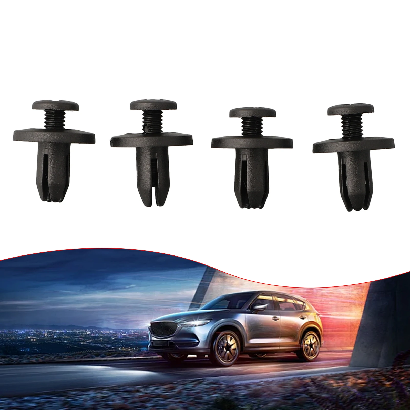 100 Car Clips Plastic 15mm 11mm 6mm Rivet Fasteners Screw Clips Car Plastic Rivets Bumper Fasteners For Fender Interior Parts