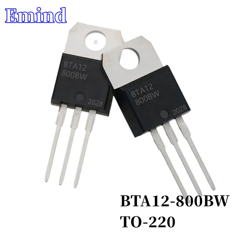 

20/50/100/200/500Pcs BTA12-800BW BTA12 Triac 12A/800V TO-220 DIP Thyristor Large Chip