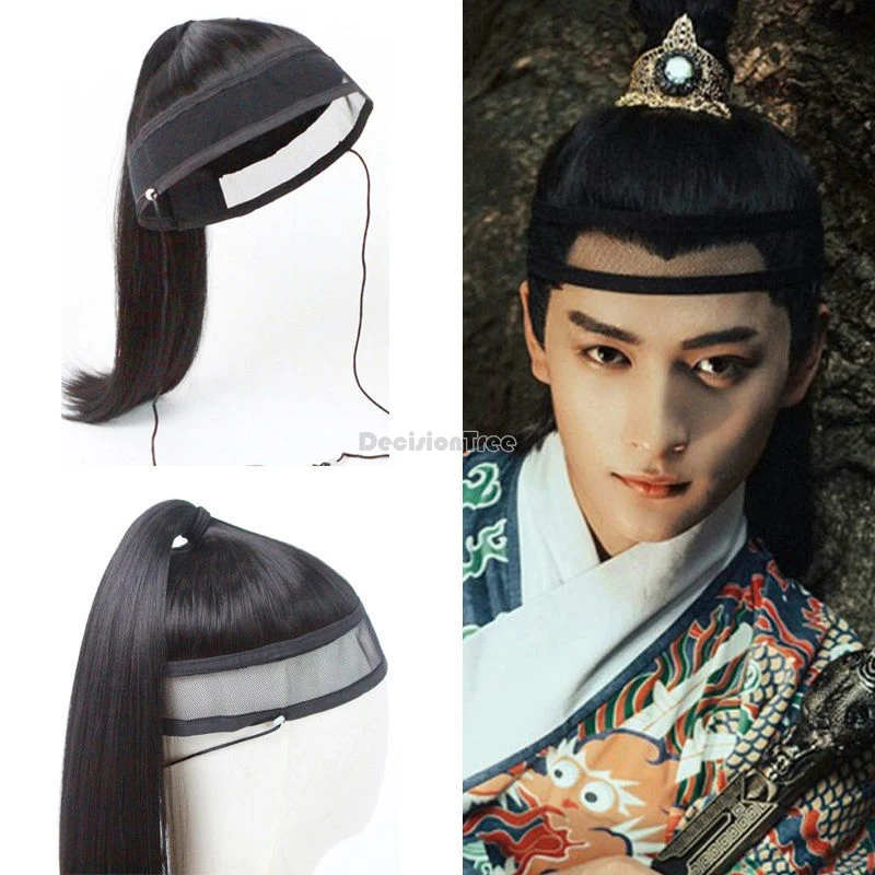 2025 retro ming made hanfu wig photo studio unisex ancient style photo shoot headband tv well-known role cosplay hanfu accessory