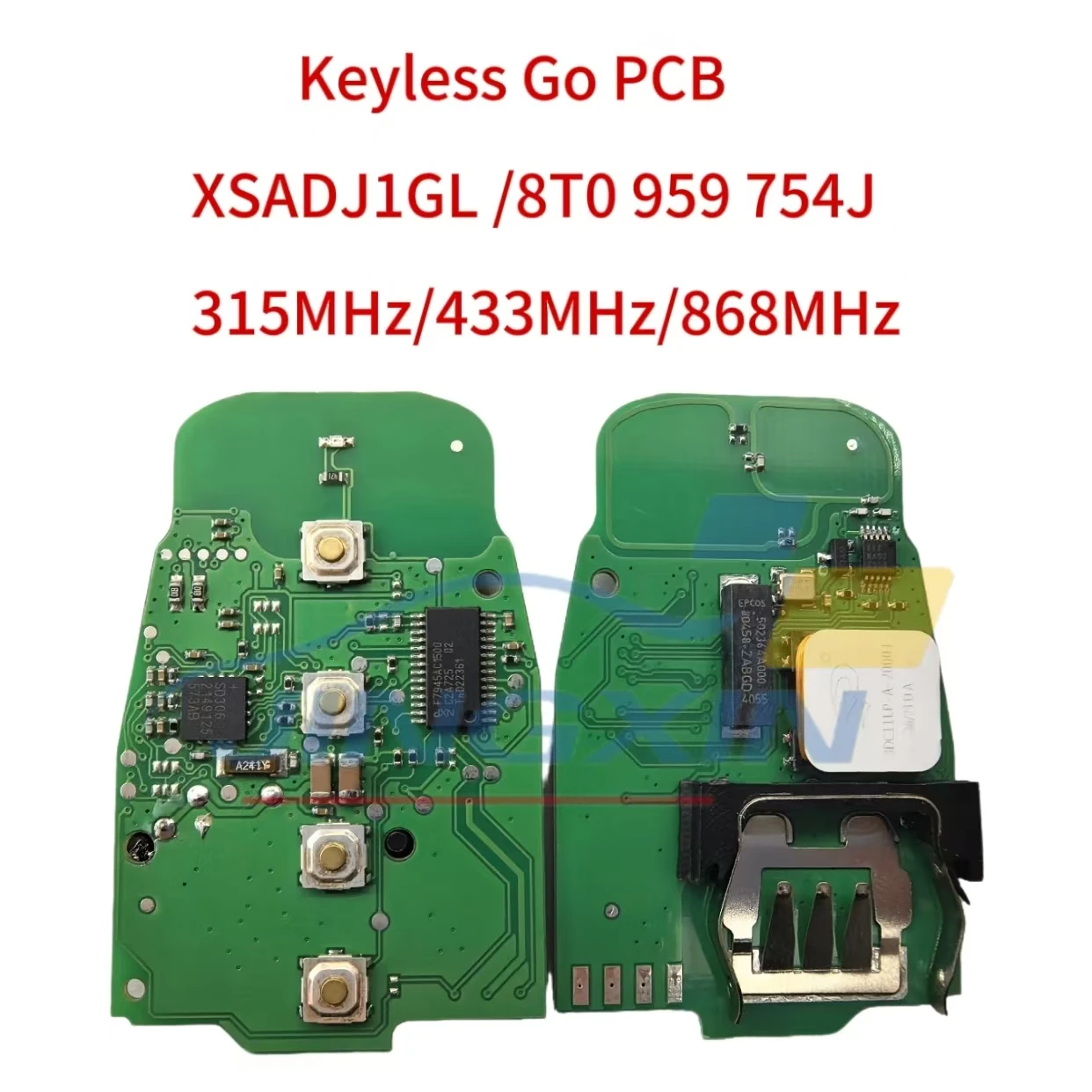 Jingxin Smart Remote Key Circuit Board Keyless go 3/4 BTN 315/433/868MHZ 8T0 959 754J For Audi Q5 A4L A5 A6 A7 A8 RS4 RS5 S4 S5