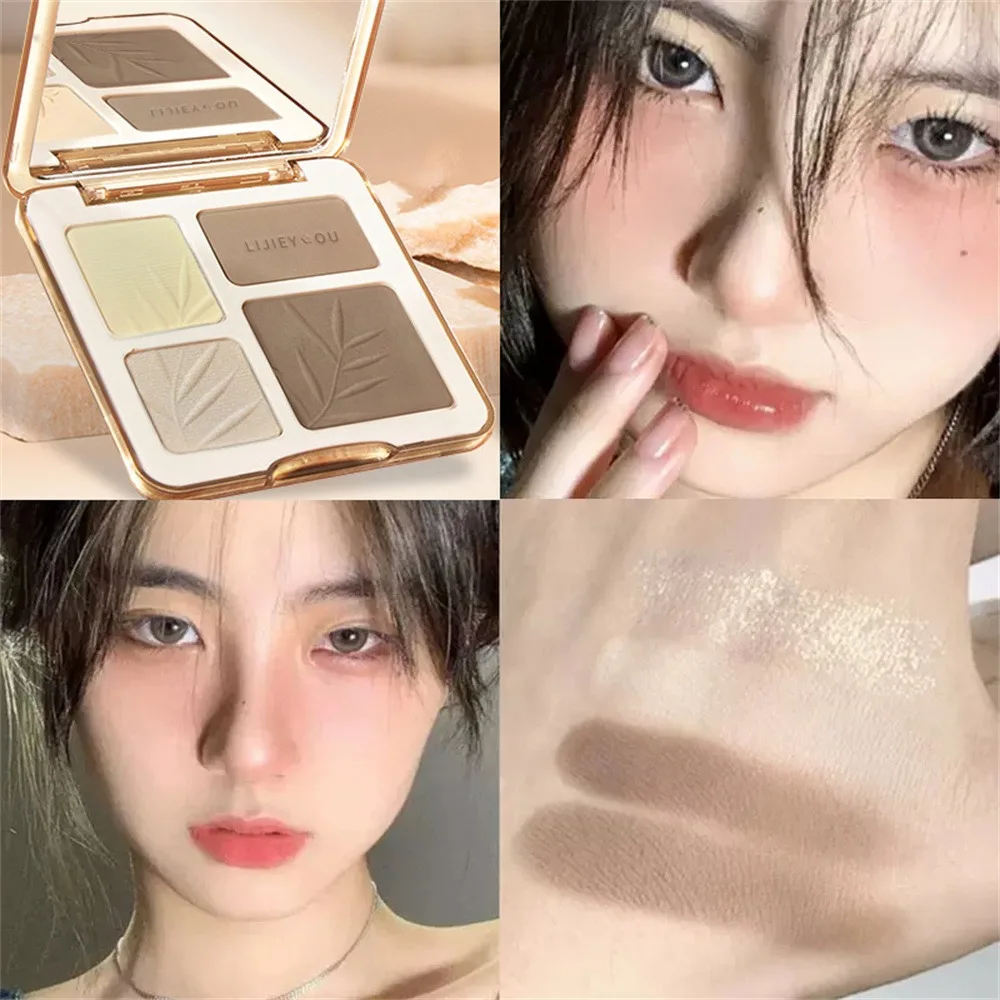 Eye Shadow High-gloss Contouring All-in-one Palette Blush Nose Shadow Shadow Eye Shadow Three-in-one Matte Brightening