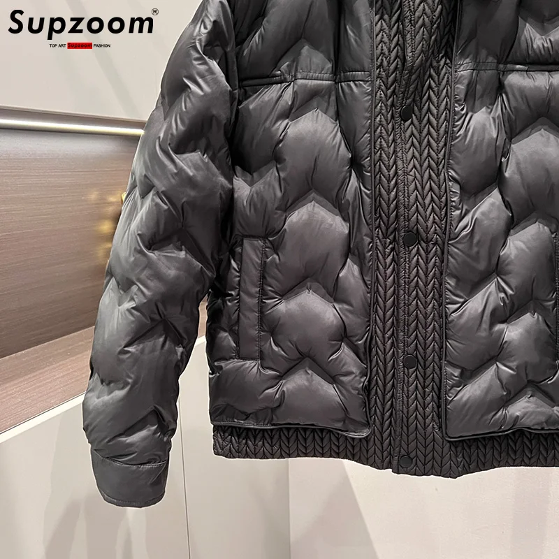 Supzoom New Arrival Top Fashion Casual Splicing Mens Winter Trendy Bread Suit Couple Cotton-padded Jackets And Coats