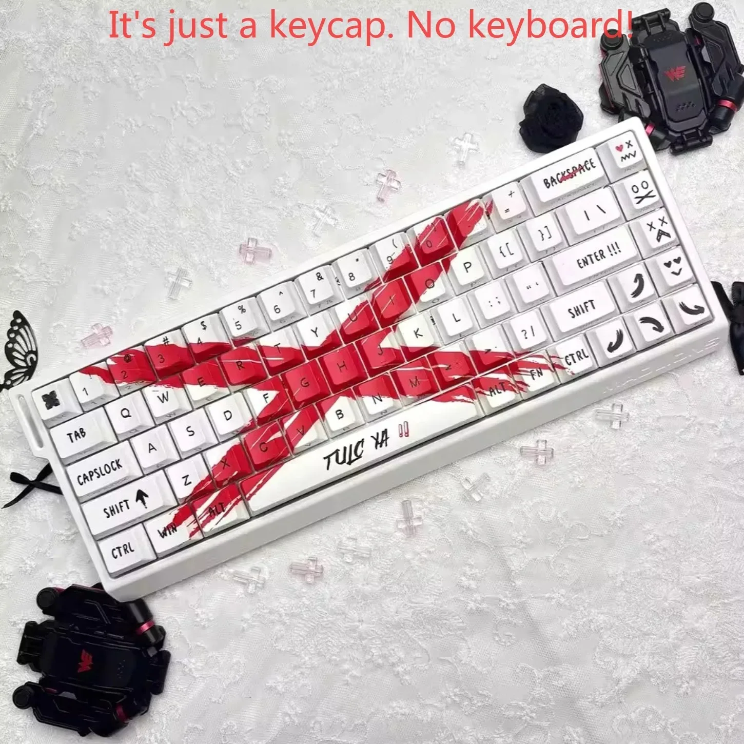 Anti-Theme Keycaps 73 Keys Cherry Profile PBT Side Printed Backlit Double Shot for Magnetic Switch Mechanical Keyboard