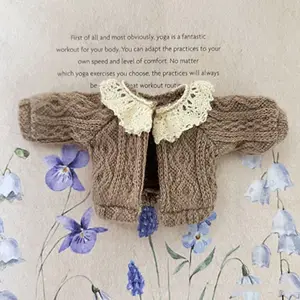 Pullover mit Spitzenkragen für Puppen, Mini -Cardigans, Puppenzubehör, handgefertigte Tops, Freizeitkleid, Kleidung, OB11, 1:12 10 Hauptverkäufe Troks Puppe - №7
