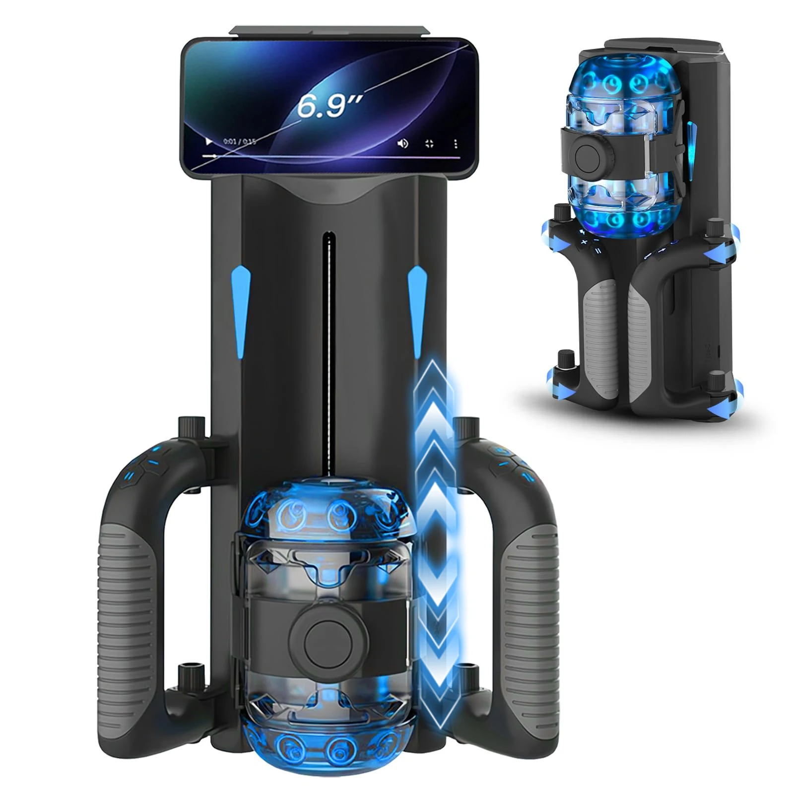 Automatic Thrusting Male Masturbator Cup Stimulators Game Jet Cups Retractable Vibrating Robotic Handle Control Sex Toys For Men