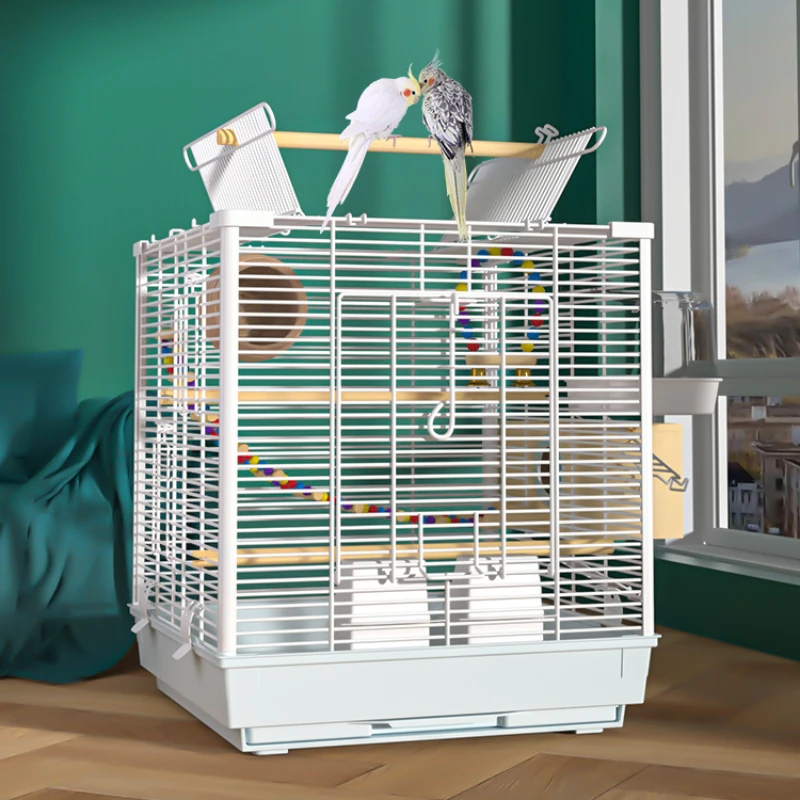 Rabbit Feeder Large Parrot Bird Cage Toys Breeding Luxury Home Courtyard Bird Cage Villa Gabbia Pappagallo Pet Products RR50BC